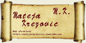 Mateja Krezović vizit kartica